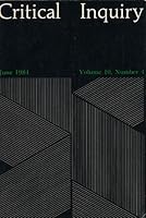 Critical Inquiry: June 1984, Volume 10, Number 4 B004BJ63PC Book Cover
