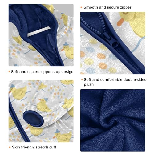 Funny Duck Cartoon Colored Polka Dot Toddler Jackets for Boys Winter Outerwear Kids 3T-10T3