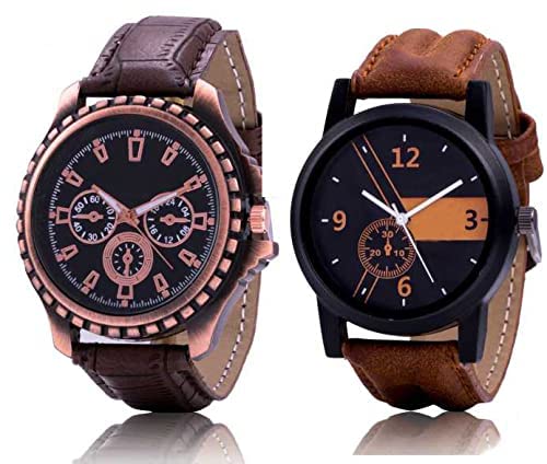 CX With CORXIL Analogue Mens Wrist Watch (Pack of 2) (Multicolored Dial Multicolored Colored Leather Strap) (B0B8CHK1HT) Amazon Price History, Amazon Price Tracker