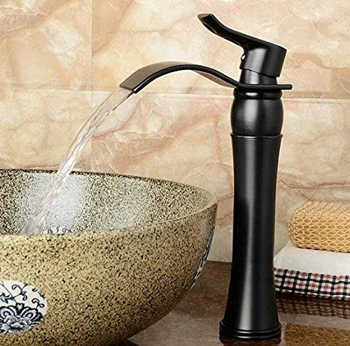 Robinet de lavabo cascade eau chaude froide mitigeur cuisine bronze antique pour évier