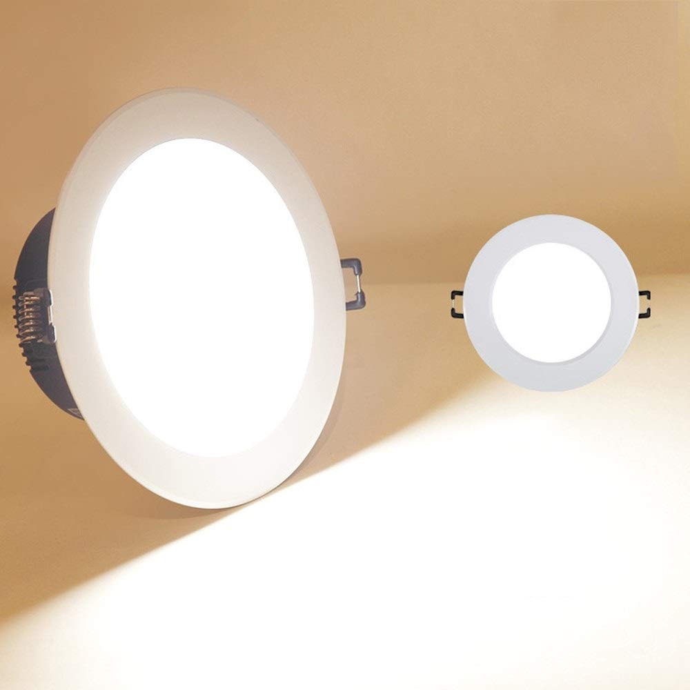 15W/18W Ultra Jasne Białe Diody Led Wpuszczane Okrągłe Sufitowe Downlighty Wpuszczane Ultracienkie Aluminiowe Oświetlenie Wewnętrzne Reflektory Do Alejek Home D(15W-Ciepłe Światło)
