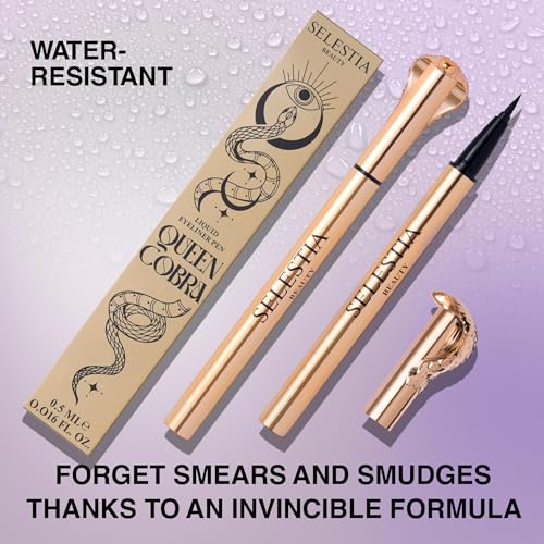 Selestia Beauty Liquid Eyeliner Pen Queen Cobra - Long-Lasting & Waterproof Eyeliner Pencil - Black Eyeliner Liquid Liner For All Day Wear thumb #7
