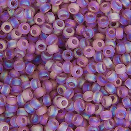 Miyuki Seed Bead 6/0 APX.22g - Smoky Amethyst AB Matte Tr. Japanese Glass Seed Beads