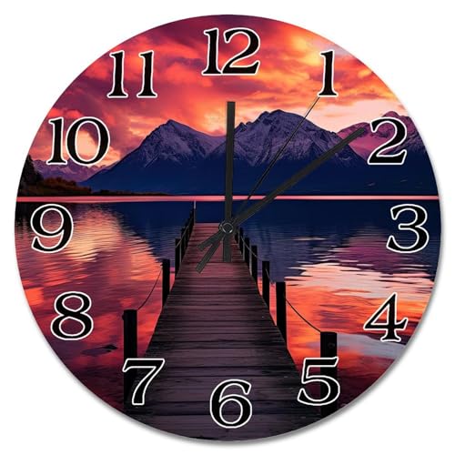 Horloge murale moderne silencieuse à piles de 38,1 cm pour décoration intérieure