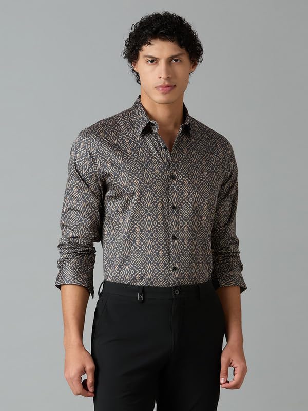 Image of MARK & ALBERT Men's Slim Fit Cotton Formal Shirt