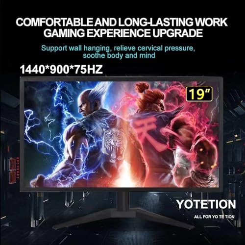 Image of 19-inch Full HD 75Hz Small Thin Monitor for laptops, Computers and desktops, HD+ 1440 x 900p, Anti-Glare, LED Display, VGA /HDMI Connection