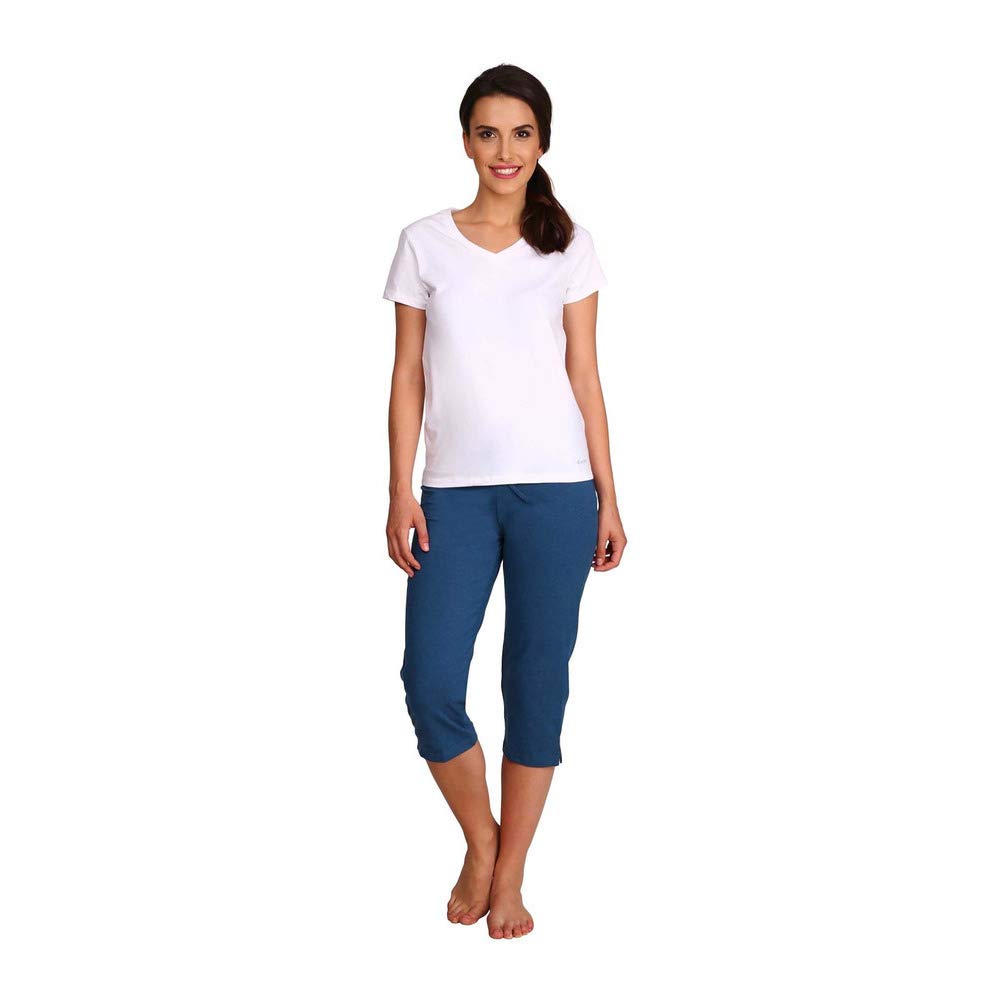 Jockey Women Slim Fit Cotton Capris (1300-0105-VDMEL_Blue_Small_Blue_S) - Image 4 thumbnail