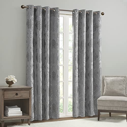 Sun Smart Cassius Jacquard Blackout Curtain Panel - Gold Luxury Room Darkening For Bedroom & Living Room - View #13