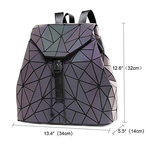 Lorrantree Geometric Backpack Luminous Backpacks Holographic Reflective Bag Lumikay Bags Irredescent Rucksack Rainbow 02 #TOP2