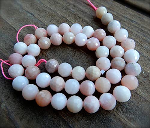 Opale rose perles 8mm facettées LKBEADS en pierres naturelles