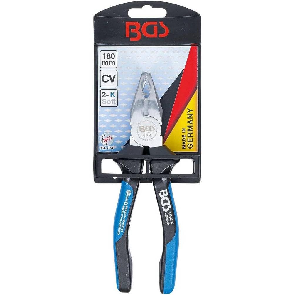 Alicates universales de 180 mm – Faceta y filo – Versátil y preciso, Acero, Pro – D-Work