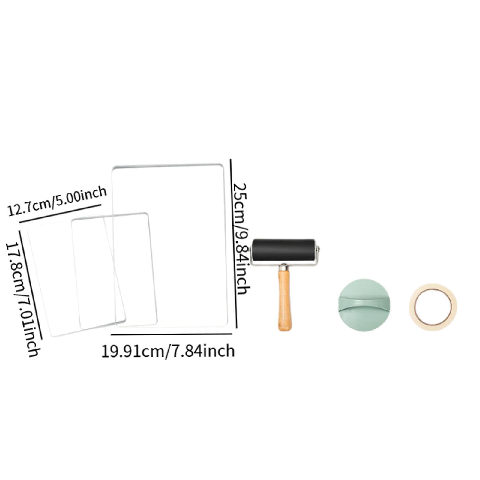 Kit de Placa de Impresión en Gel, Impermeable, Reutilizable, para Diario, Scrapbooking, Hogar.