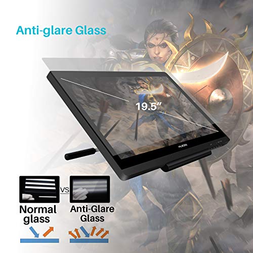 Caneta de desenho Huion KAMVAS 20 com tela HD de sensibilidade à pressão 8192 – 49,5 cm