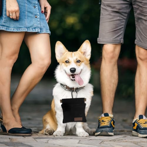 ElevateTech Leckerlibeutel für Hunde Freihändiges Trainingstasche Kleine Futterbeutel Hundeleckerlitasche mit Automatischem Verschluss Hundetraining Leckerlitasche für Welpen, Reisen oder im Freien