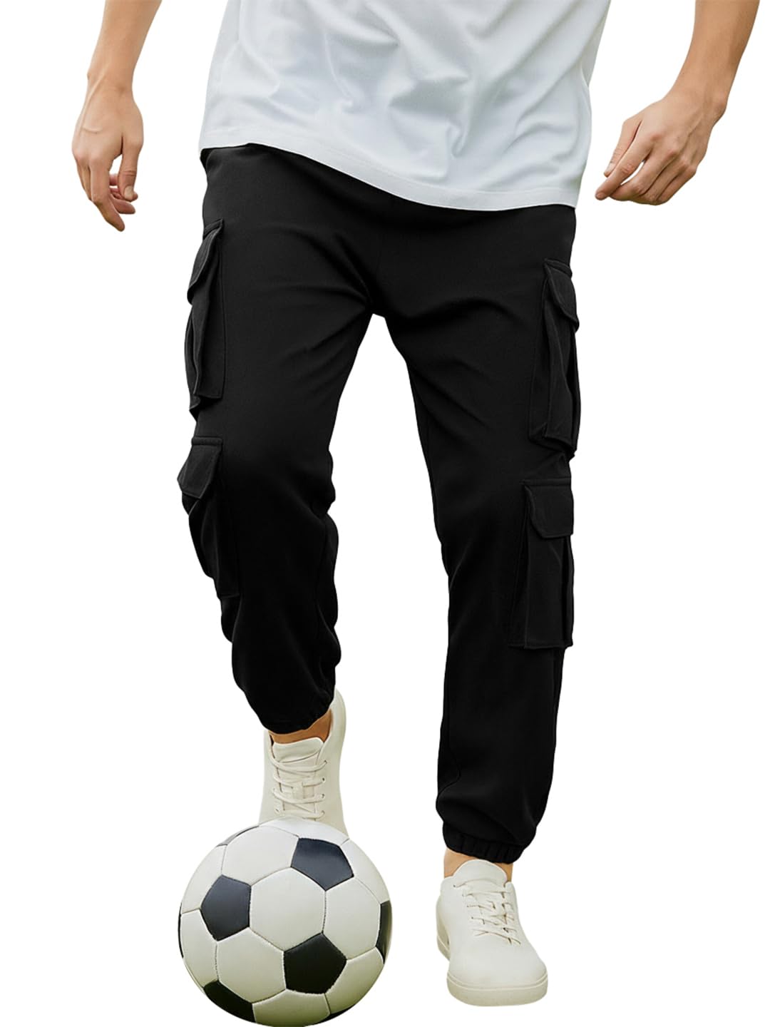 bewakoof Men's Cotton Super Loose Fit Joggers|Bewakoof Air 1.0 | Track pants for man | Lower for man | Trouser for men | Baggy trackpants for men | Multipurpose | Mens Lower Activewear | Utility Pockets | Lightweight & Flexible Elastic Waist | Casual Joggers | Loose Fit-picture-27