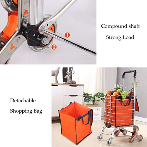 Leichte Aluminiumlegierung, 8 Räder, großer Einkaufstrolley, faltbar, großer Einkaufskorb, Tragetasche für Markt, Wäsche… – Bild 8