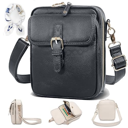 Balconfoster Crossbody Bag, Sculpture Crossbody Leather Bag, New Crossbody Leather Bags for Women, Vintage Shoulder Purse