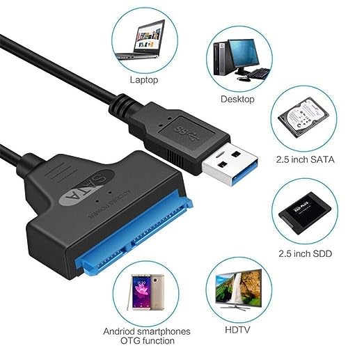 USB 3.0 To SATA, SSD HDD Hard Drive Adapter, External Converter Lead Cable - Image 4