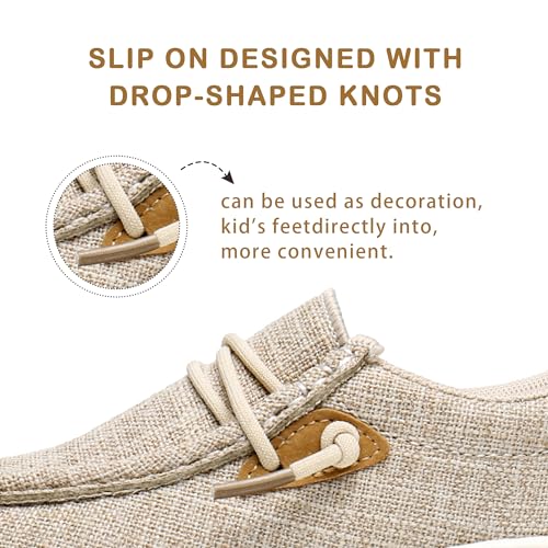 Apakowa Kids Boys Girls Loafers Slip-On Lightweight Comfortable Shoes (Toddler/Little Kid/Big Kid) Brown thumb #2