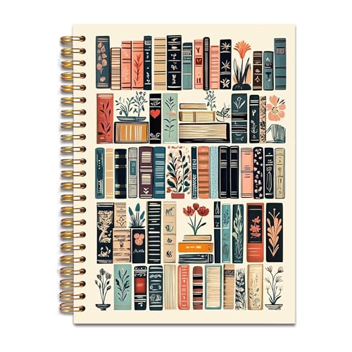 RYVJU Book Lover Gifts Notebook Journal, Floral Book Reading Journal