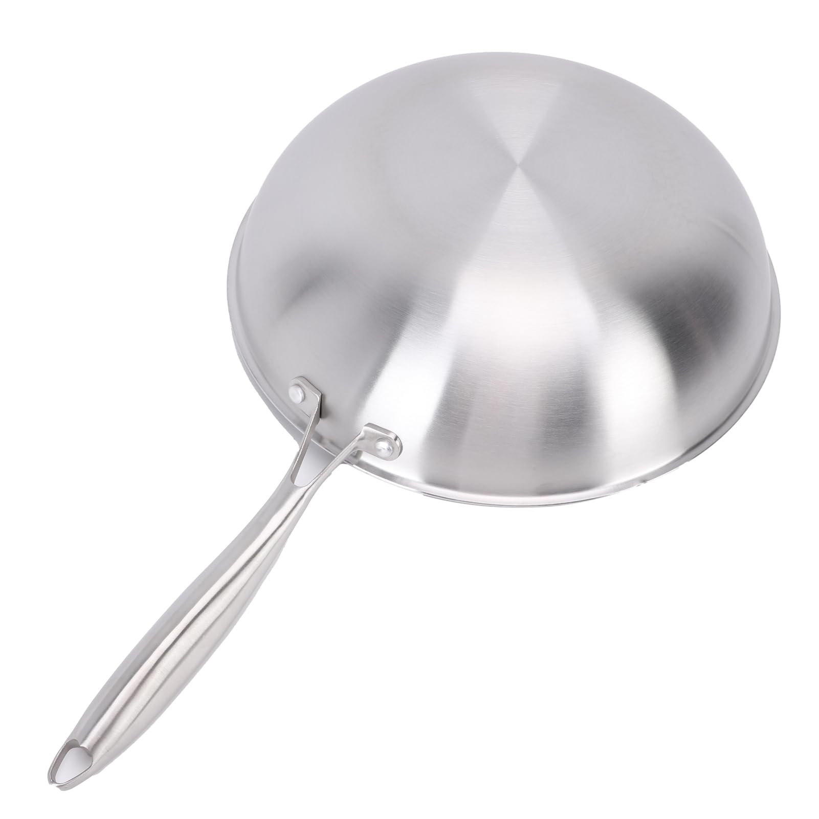 Alomejor Wok Antiaderente in Acciaio Inossidabile, Distribuzione Efficiente del Calore, per Pentole e Padelle, per Fornelli Elettrici a Gas, Lavabile in Lavastoviglie (34 cm)