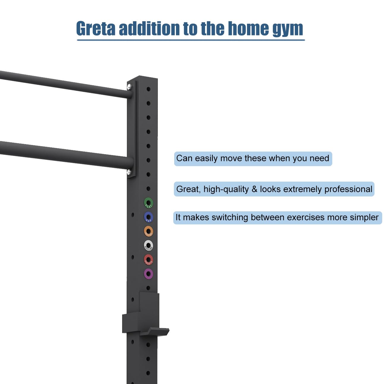 Power Squat Rack Barbell Position Markers