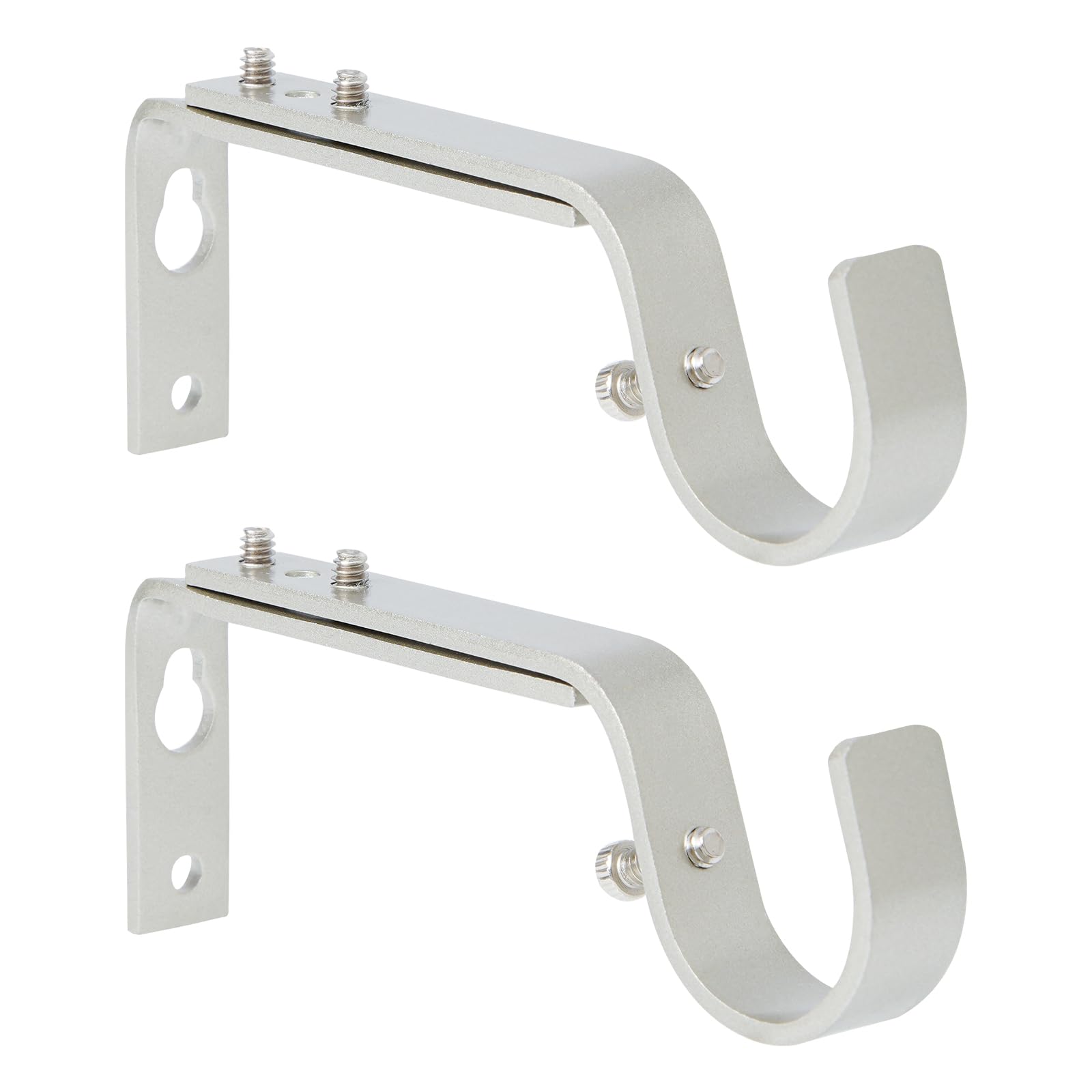 Gold Curtain Rod Brackets - 3 Pack, Heavy Duty -9