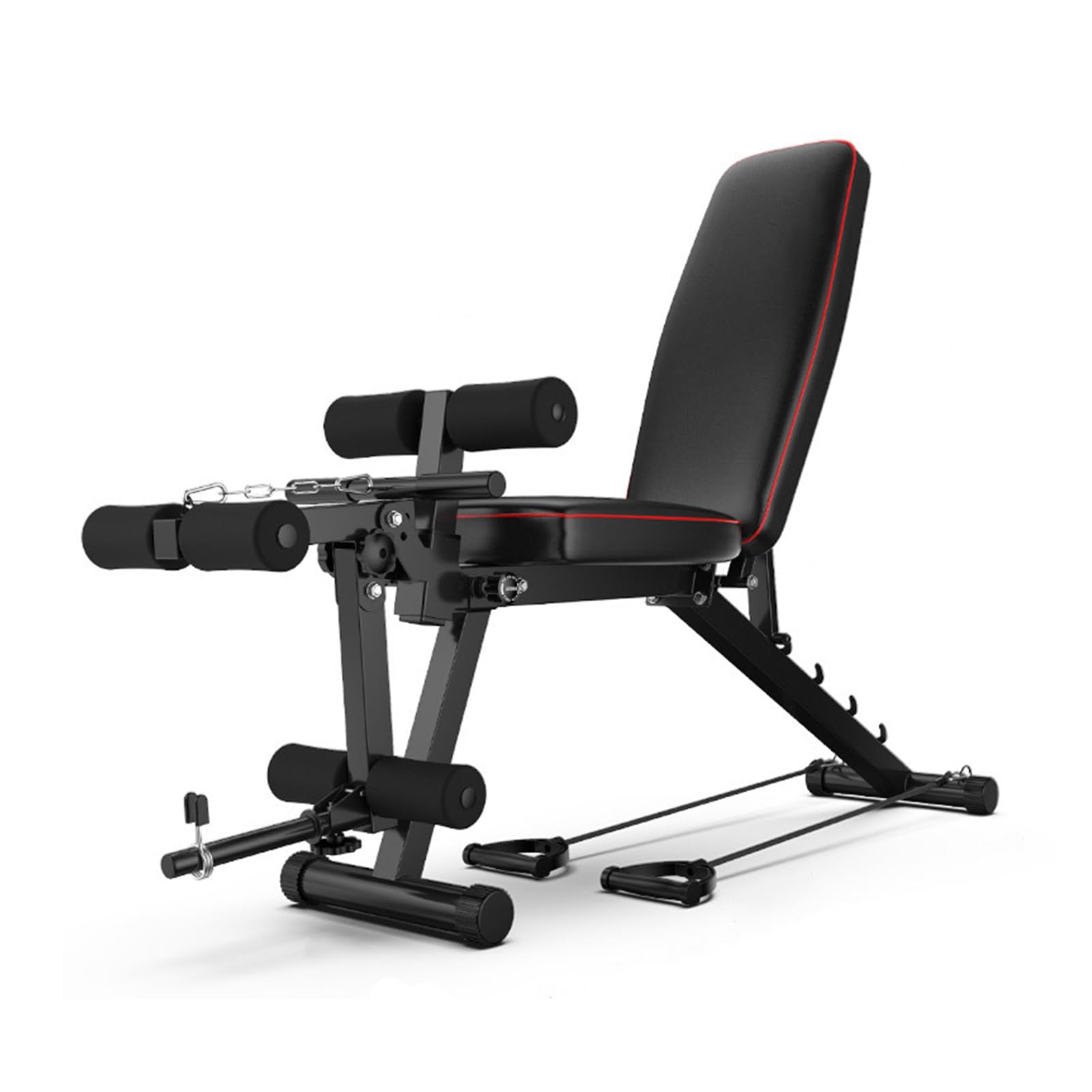 Panca Addominali Panca Posturale Panca Fitness con Imbottitura in Schiuma ad Alta densità, Attrezzatura compatta per Palestra Domestica per distensioni con manubri/Curl/Sollevamento Gambe