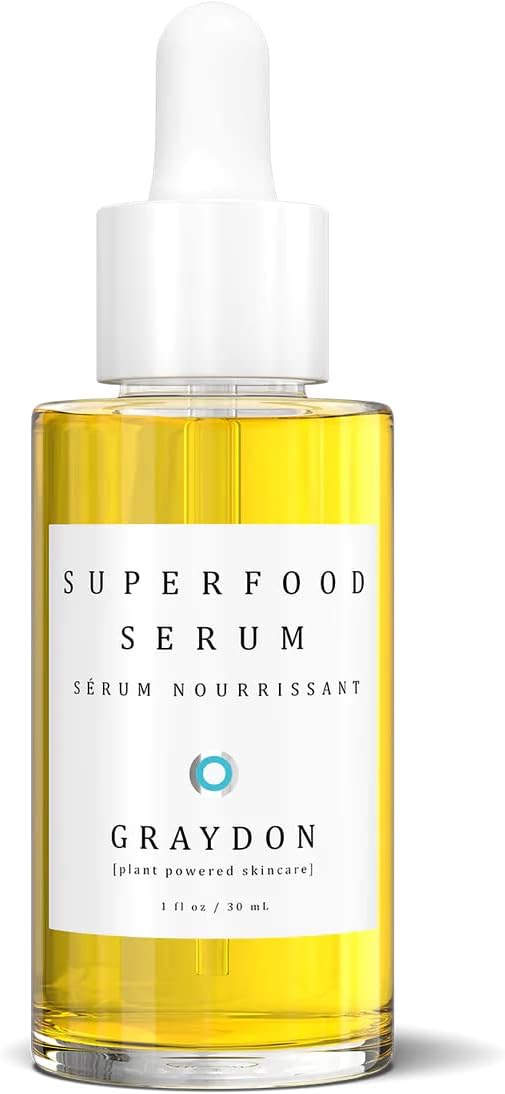 GRAYDON Superfood Serum - Revitalizing Face Oil Serum I Hydrates, Refines, Enhances, Brightens, & Soothes Skin I 30ml/ 1oz