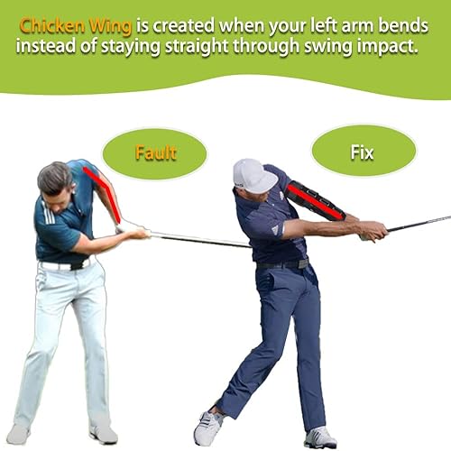 Miniatura 2 de Codera de entrenamiento de swing de golf, brazo recto y recto, perfecto para guía de golf de ala de pollo corrector, mantiene tu brazo delantero