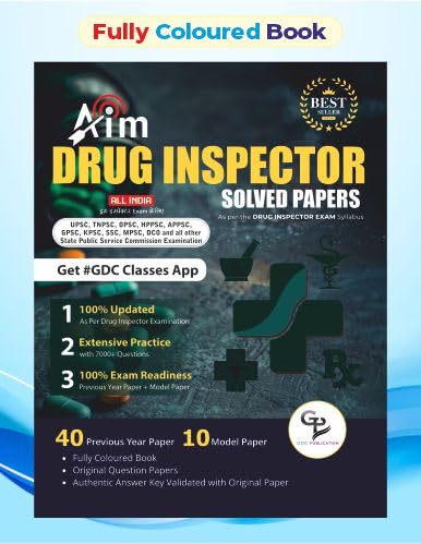 Image of AIM DRUG INSPECTOR: PRACTICE MCQ QUESTION PAPERS & PREVIOUS YEARS EXAM PAPERS (Pharmacy Books)