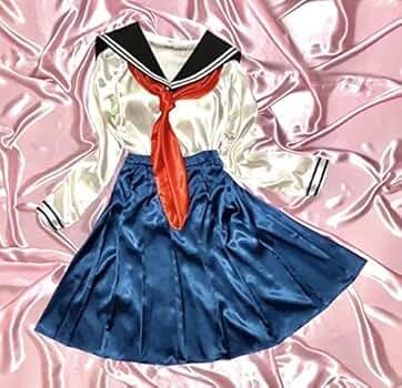 エナメルボンテージ　セーラー服　光沢ツヤツヤ　パープル Amazon.co.jp: [NOVSKI] エナメルセーラー服 超光沢 メイド服