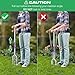 Manual Push Core Aerator Lawn Tool: Semi-Assembled Lawn Aerator with 3 Replaceable Hollow Tine - Yard Aeration Tool for Lawn Grass Plug Air Aerators, Handheld Lawn Care Coring Soil Aerator - Blue
