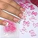 50Pcs Bow Nail Charms 3D Bow-Knot Nail Decals Nail Charms Pink Bowknot Resin for Nails Mixed Cute Bowknots Charms Spring Nail Charm for Women Nail Art Supplies Manicure Decorations
