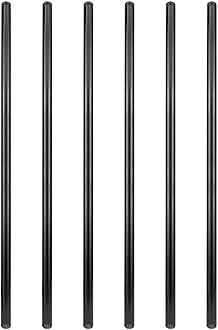 GeilSpace 6 Pack 1/2" × 42" Pre-Cut Black Metal Pipe, Industrial Steel Fits Standard Half Inch Black Threaded Pipes and Fittings - Vintage DIY Industrial Shelving (1/2" × 42")