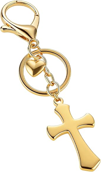 Cross Keychain Bag Charm for Women Christian Religious Gifts Easter Jesus Keychain for Women Purse Handbag Car Keys