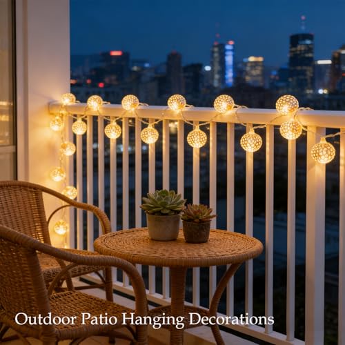Guirlande lumineuse pour terrasses et salons ambiance blanc chaud nomade USB et piles