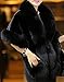 Helan Women's Faux Fur Warm Luxury Cape Coat Cloak Shawl Fur Wrap Bridal Stoles Wedding Fur Collar Shawl