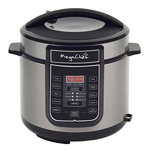 Megachef Digital Pressure Cooker, Silver, 6 quart