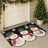 Lyrow Natural Coco Coir Winter Doormat Snowman Doormat Let It Snow Winter Floor...