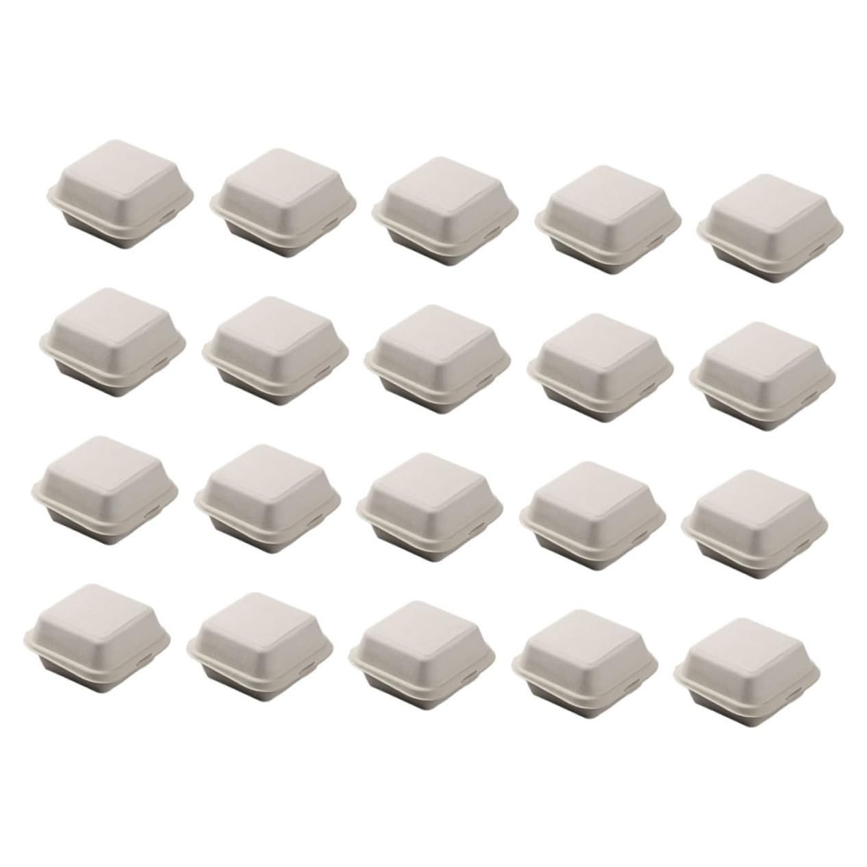 Alipis 20pcs Snack Box Set Bento Lunch Boxes Clamshell Lid Portable Takeout Containers for Office School Outdoor Activities