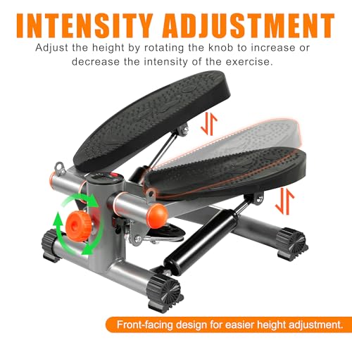 Image of Stepper for Exercise at Home Mini Stair Stepper with Resistance Bands Exercise Equipment for Home Stair Climber Stepper Machine for Home Gym Cardio Equipment for Full Body Workout