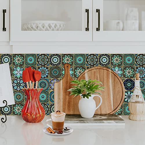 24Pcs Peel And Stick Tile Stickers - Diy Room Decor，4”X4”Backsplash Tile Decals Waterproof Self-Adhesive Square Wall Stickers For Kitchen Bathroom Furniture Living-Room Wall Decor #TOP5