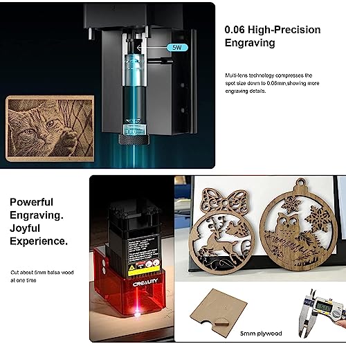 Image of 3 idea Imagine Create Print Creality Laser Engraver Module Kit 5W 455nm Compatible Ender 3 Pro V2 /NEO /MAX /S1 /S1 Pro, CR-10 3D Printer etc.