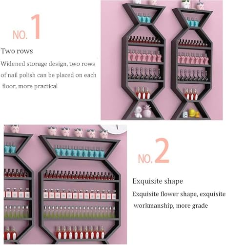 Estantería de esmaltes de uñas para pared que transforma tu salón de belleza 5