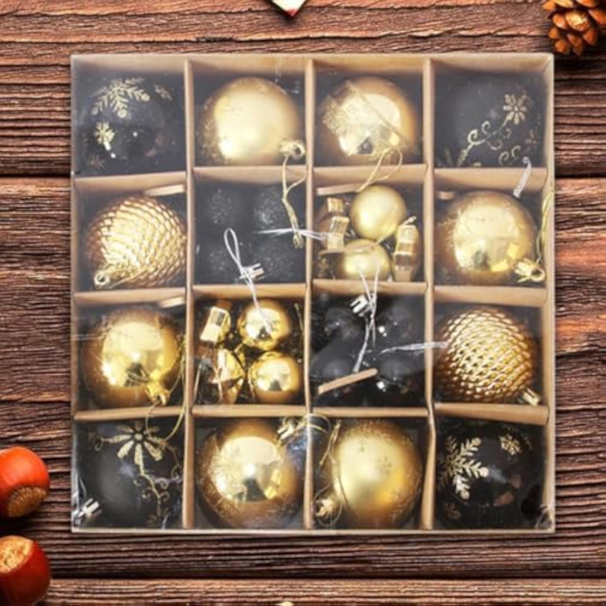 44Pcs Christmas Ornaments for DIY Xmas Tree