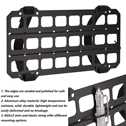 TACNEX Car Sun Visor Organizer Vehicle Rigid MOLLE Panel Tactical Gear Rack EDC Pouch Tool Holster Bag Holder Visor Cover Truck Equipment Mount Plate Modular Storage Shelf Auto Accessories