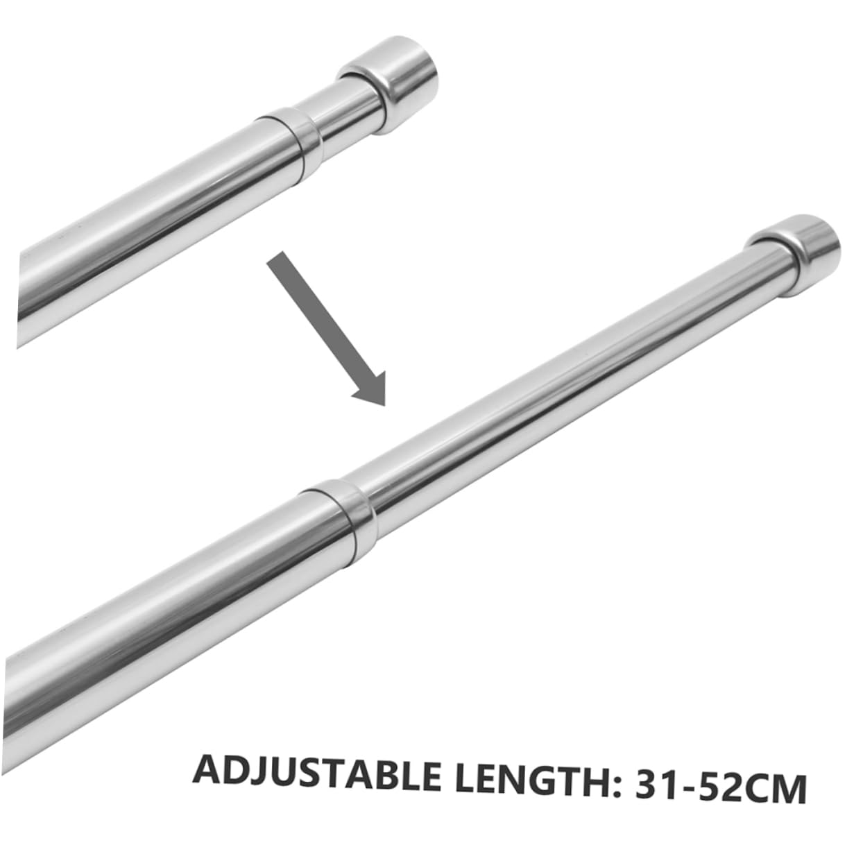 Asta Portabiancheria Retrattile in Acciaio Inox Asta Telescopica Per Stendere Vestiti Barra Estensibile Multiuso