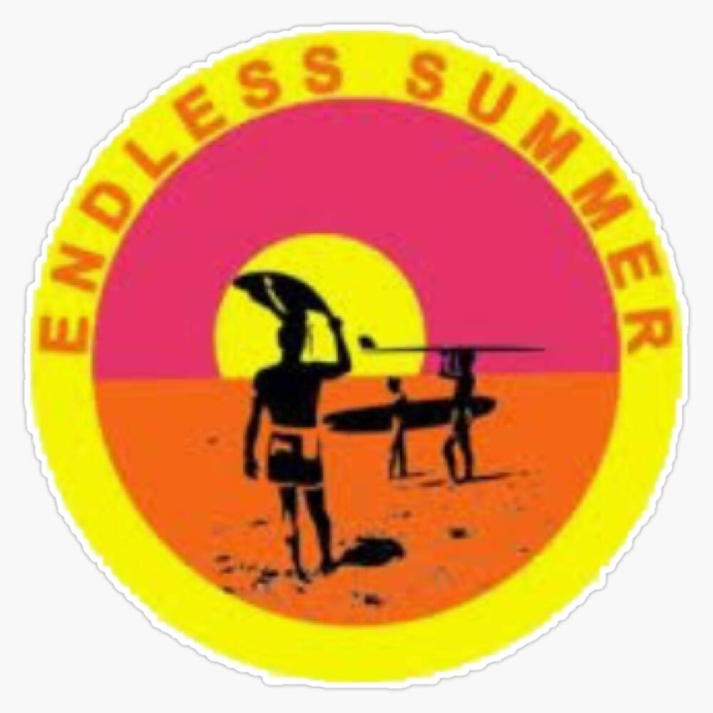 Beach, Surf, Ocean, Surfing, Waves. Endless Summer Vinyl Decal Bumper Sticker 5"