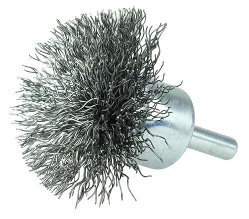 Image of Weiler 11142 2 inch Circular Flared Crimped Wire End Brush, .014 inch Steel Fill, Made in The USA (Pack of 2)